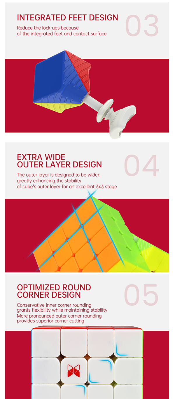 QiYi MoFangGe X-Man Design Ambition Magnetic 4x4x4 Speed Cube 60mm Stickerless